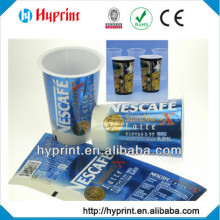2015 hot sale first class custom IML In Mold Label for Nescafe